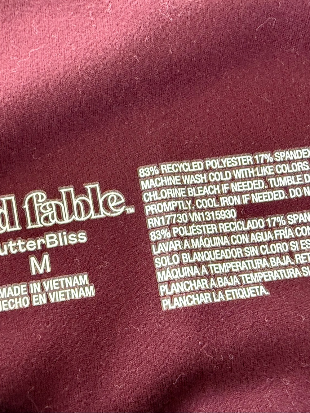 Wild Fable ButterBliss Burgundy Flare Leggings High Rise M - Picture 3 of 5